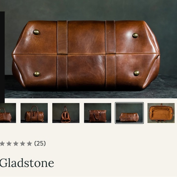 Satchel & Page Gladstone Leather Travel/Weekender Bag - Picture 4 of 17